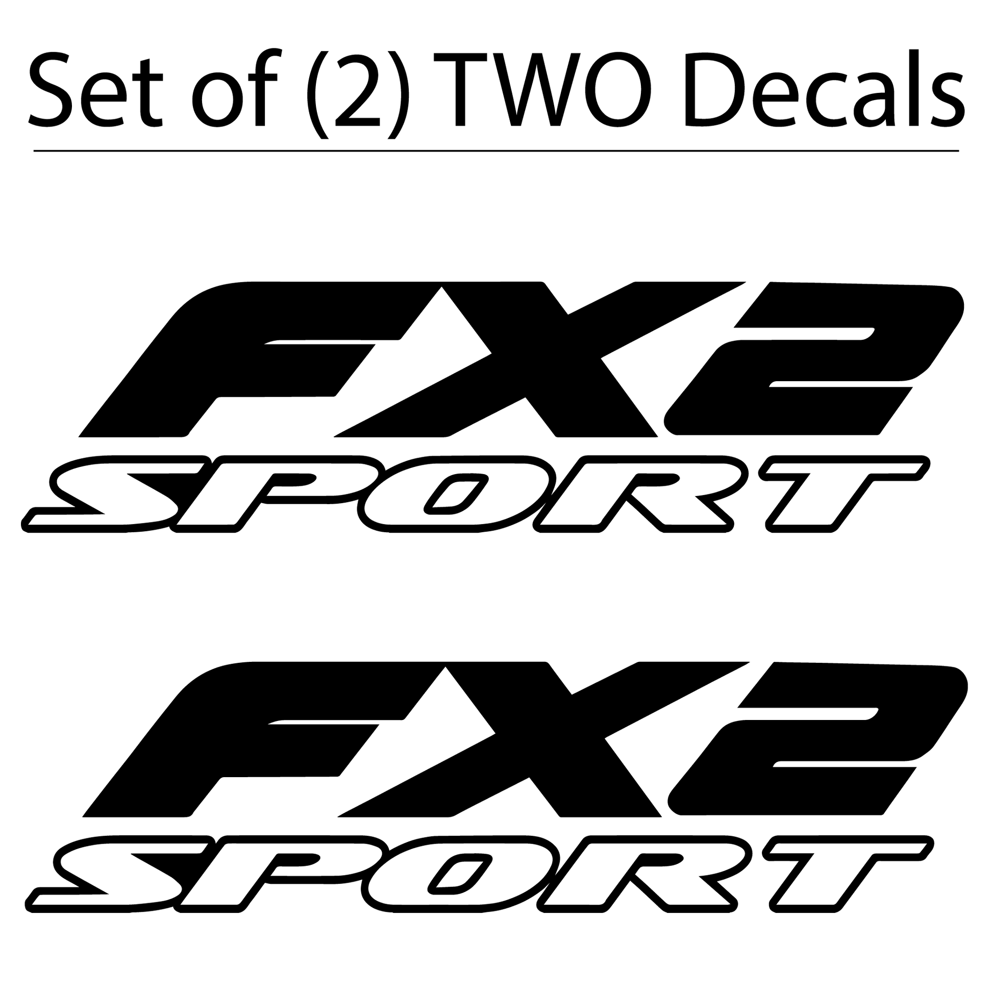 Shop Vinyl Design F-150 FX2 Sport Replacement Bedside Decals Vehicle Vinyl Graphic Decal 10"-inch / Black Matte Shop Vinyl Design decals stickers