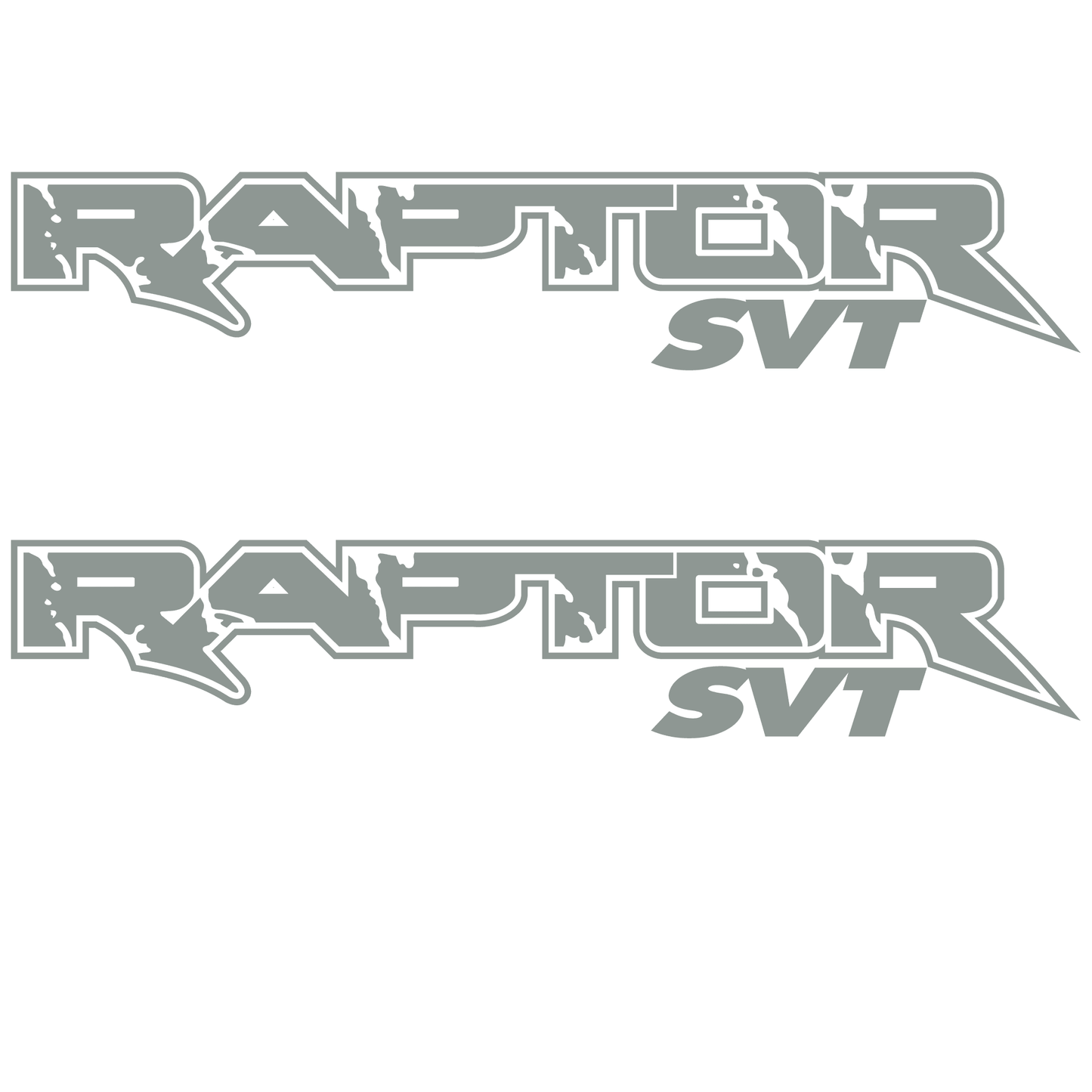 Shop Vinyl Design F-150 Raptor SVT Replacement Bedside Decals #010 Vehicle Decal Grey Gloss Shop Vinyl Design decals stickers