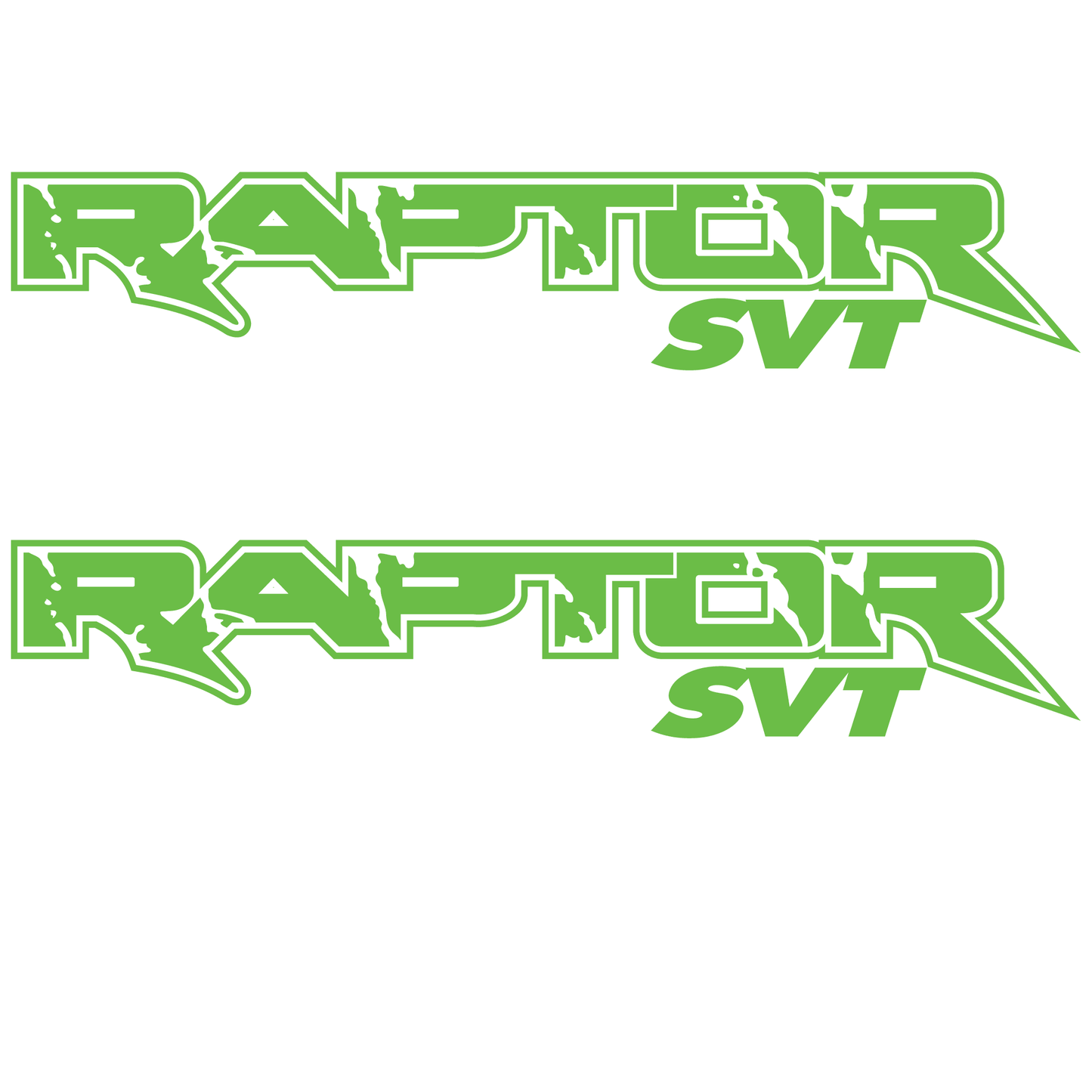 Shop Vinyl Design F-150 Raptor SVT Replacement Bedside Decals #010 Vehicle Decal Lime Gloss Shop Vinyl Design decals stickers