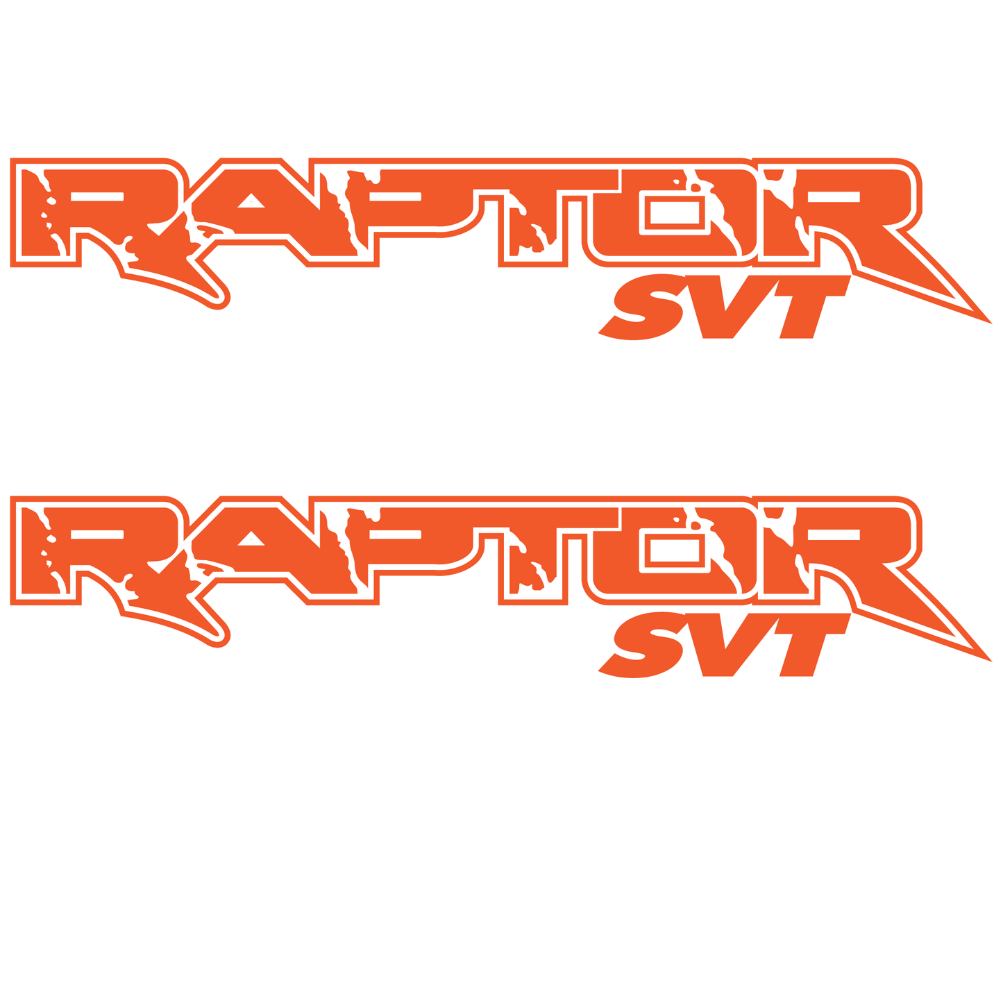 Shop Vinyl Design F-150 Raptor SVT Replacement Bedside Decals #010 Vehicle Decal Orange Gloss Shop Vinyl Design decals stickers