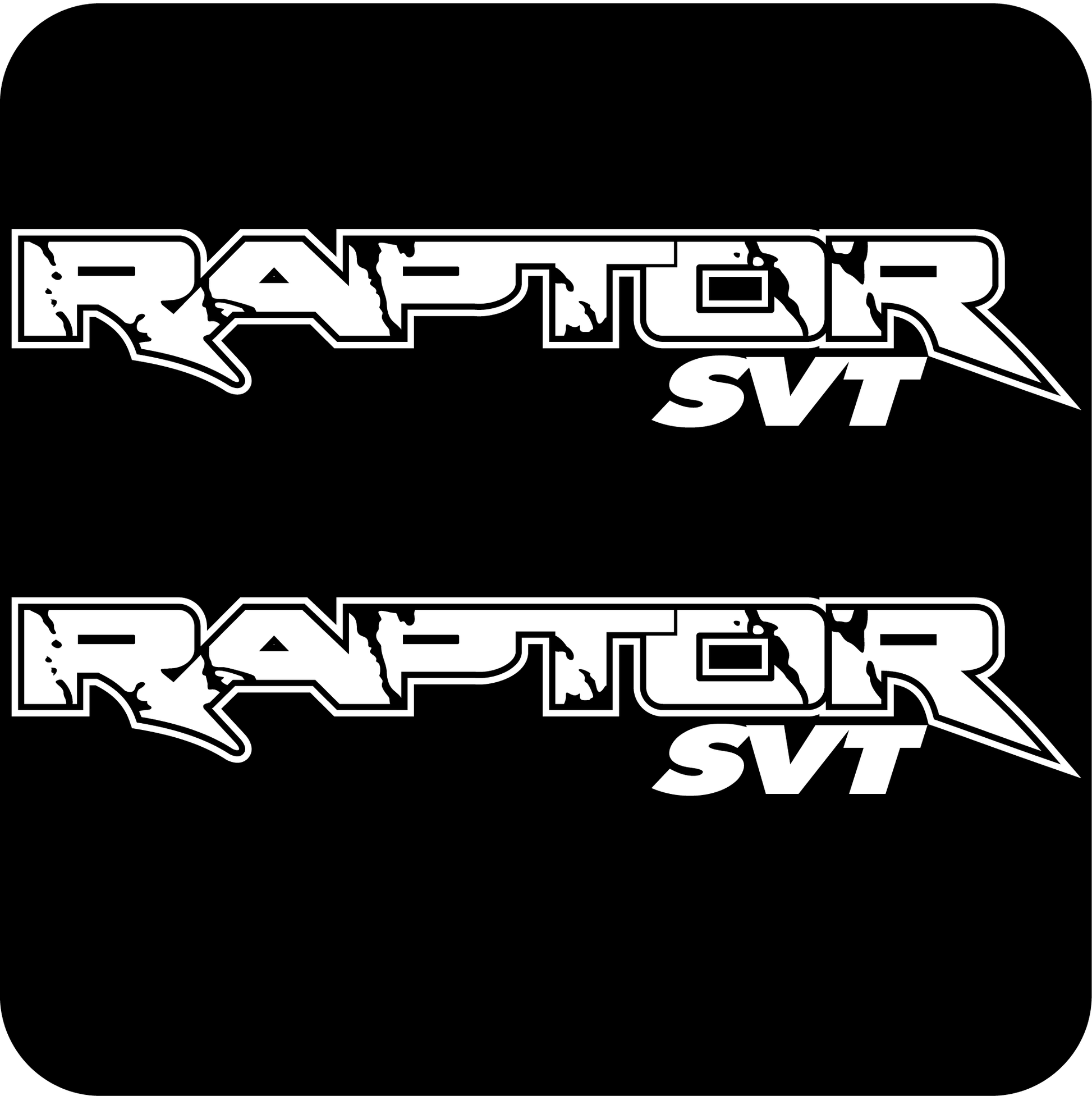 Shop Vinyl Design F-150 Raptor SVT Replacement Bedside Decals #010 Vehicle Decal White Gloss Shop Vinyl Design decals stickers