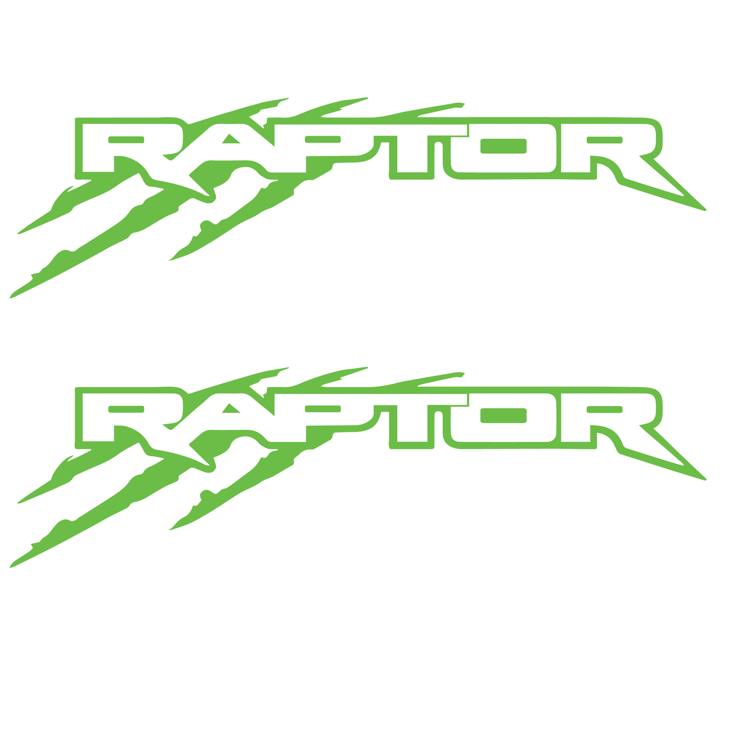 Shop Vinyl Design F-150 Raptor SVT Replacement Bedside Decals #5001 Vehicle Decal Lime Green Gloss Shop Vinyl Design decals stickers