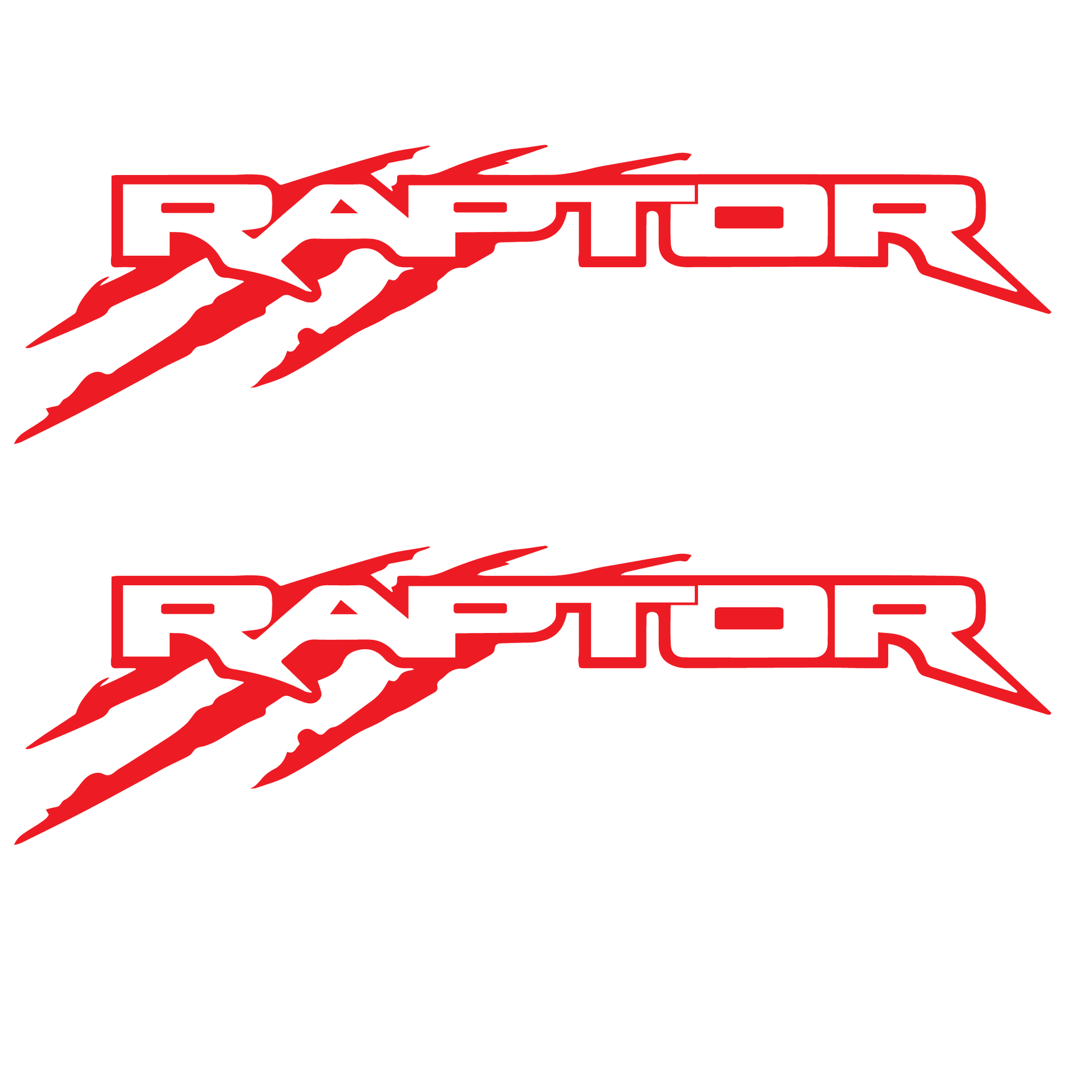 Shop Vinyl Design F-150 Raptor SVT Replacement Bedside Decals #5001 Vehicle Decal Red Gloss Shop Vinyl Design decals stickers