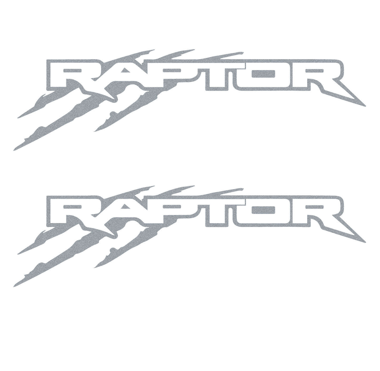 Shop Vinyl Design F-150 Raptor SVT Replacement Bedside Decals #5001 Vehicle Decal Silver Metallic Shop Vinyl Design decals stickers