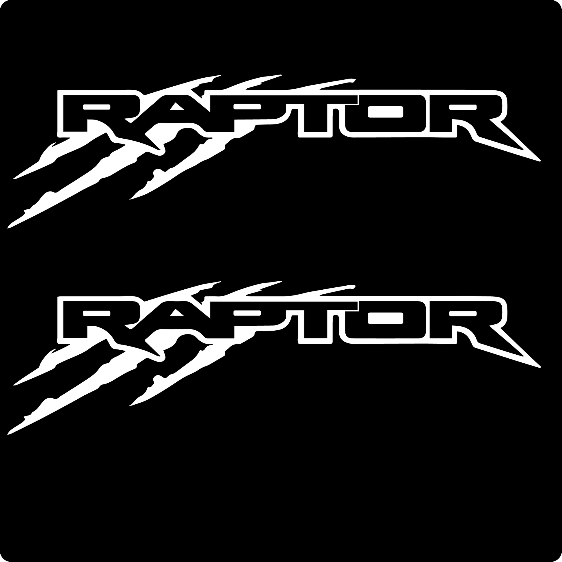 Shop Vinyl Design F-150 Raptor SVT Replacement Bedside Decals #5001 Vehicle Decal White Gloss Shop Vinyl Design decals stickers