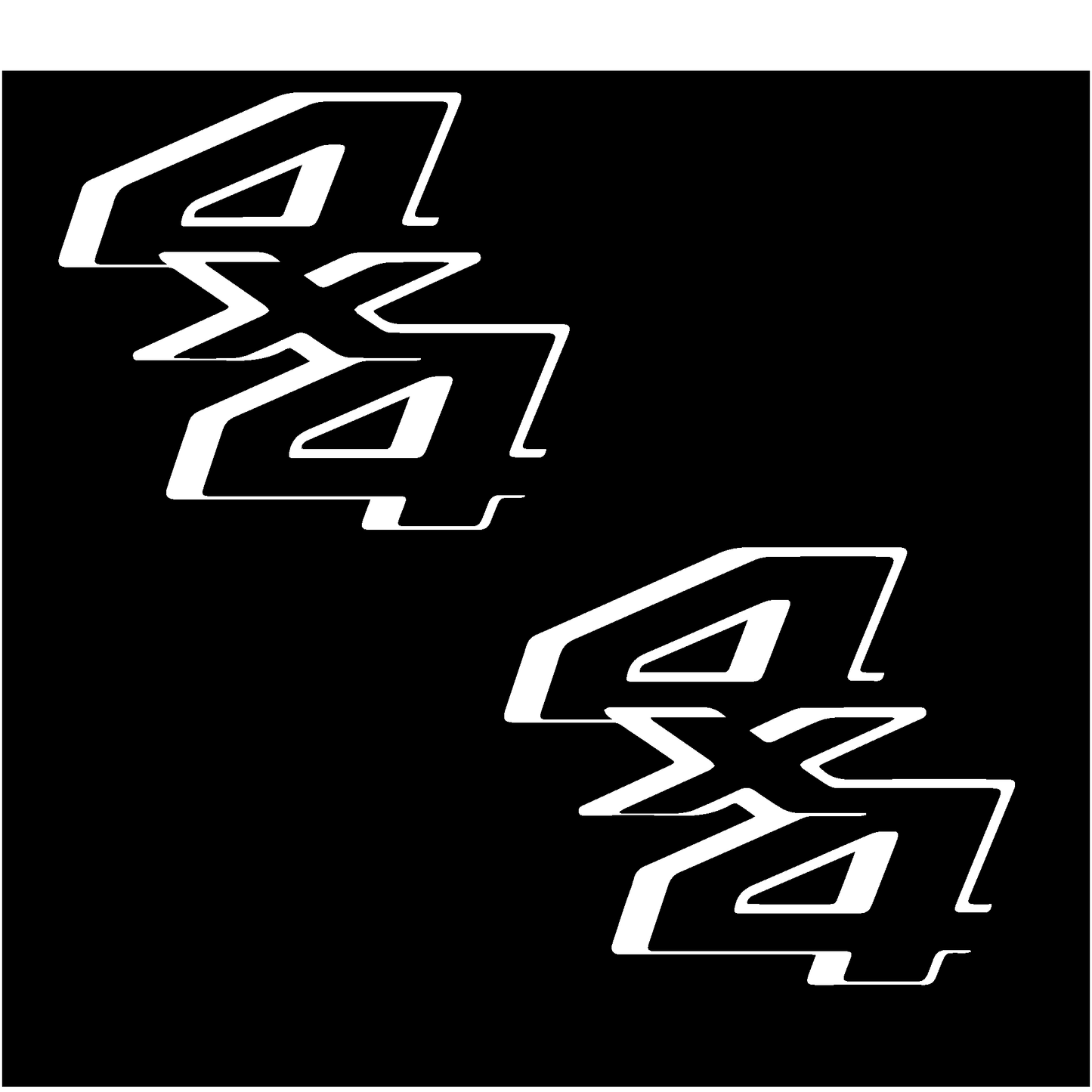 Shop Vinyl Design F-250 F-350 Super Duty Trucks 4 x 4 Replacement Bedside Decals #30 Vehicle 001 White Gloss Shop Vinyl Design decals stickers