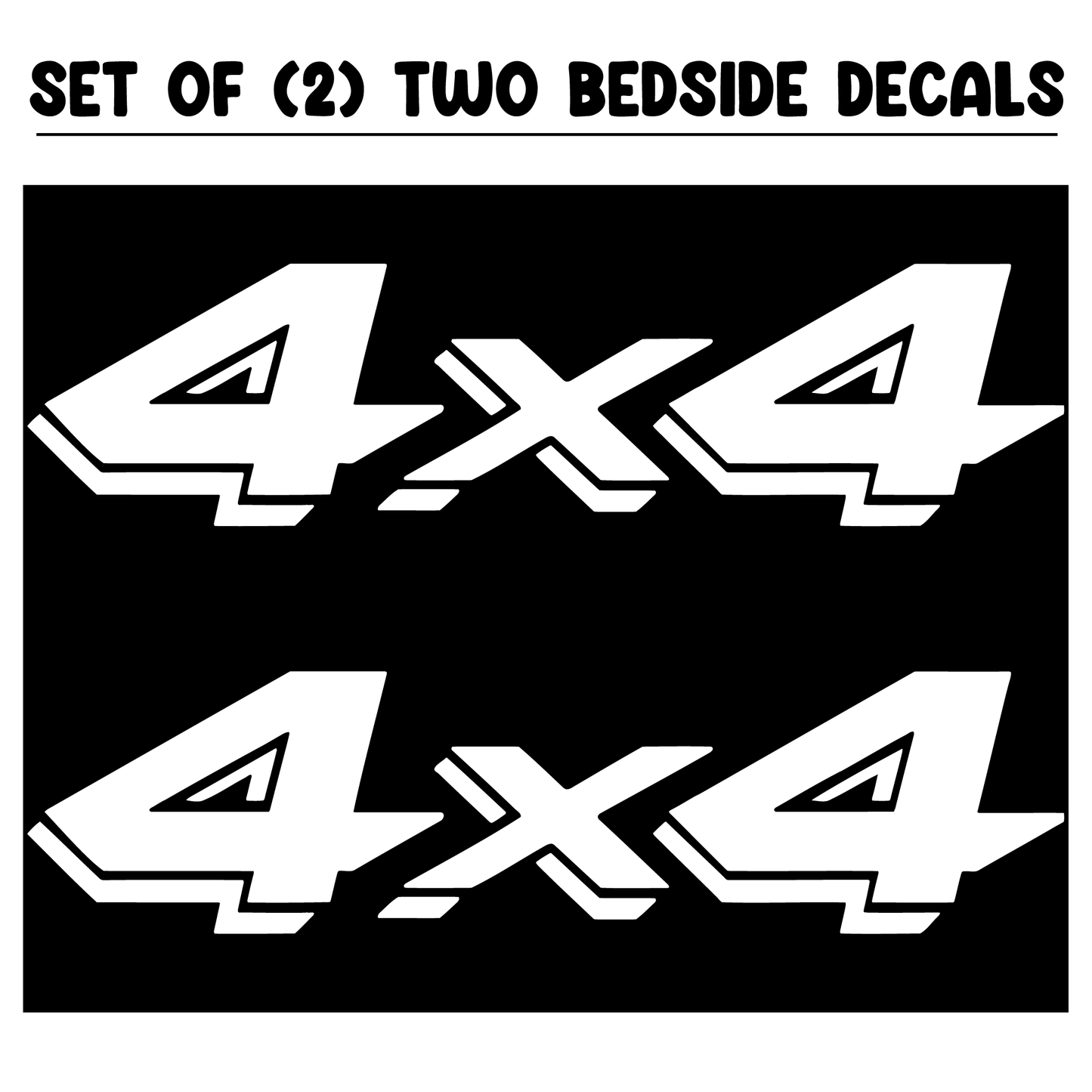 Shop Vinyl Design RAM / Dakota Trucks 4 x 4 Replacement Bedside Decals #04 Vehicle Vinyl Graphic Decal Shop Vinyl Design decals stickers
