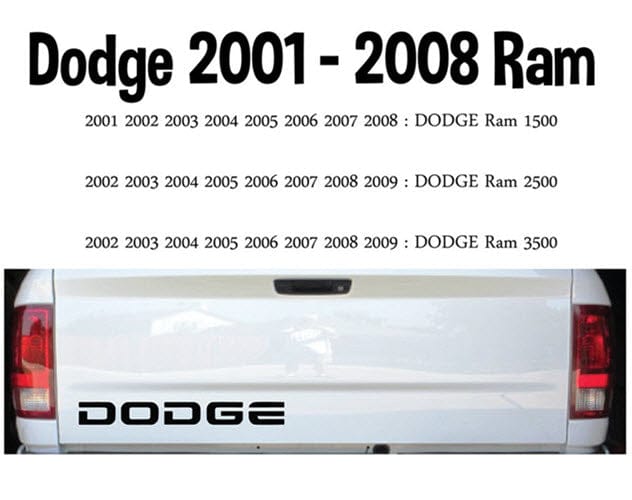 Shop Vinyl Design RAM Truck Tailgate Decals #12D Vehicle decal 001 Black Gloss Shop Vinyl Design decals stickers
