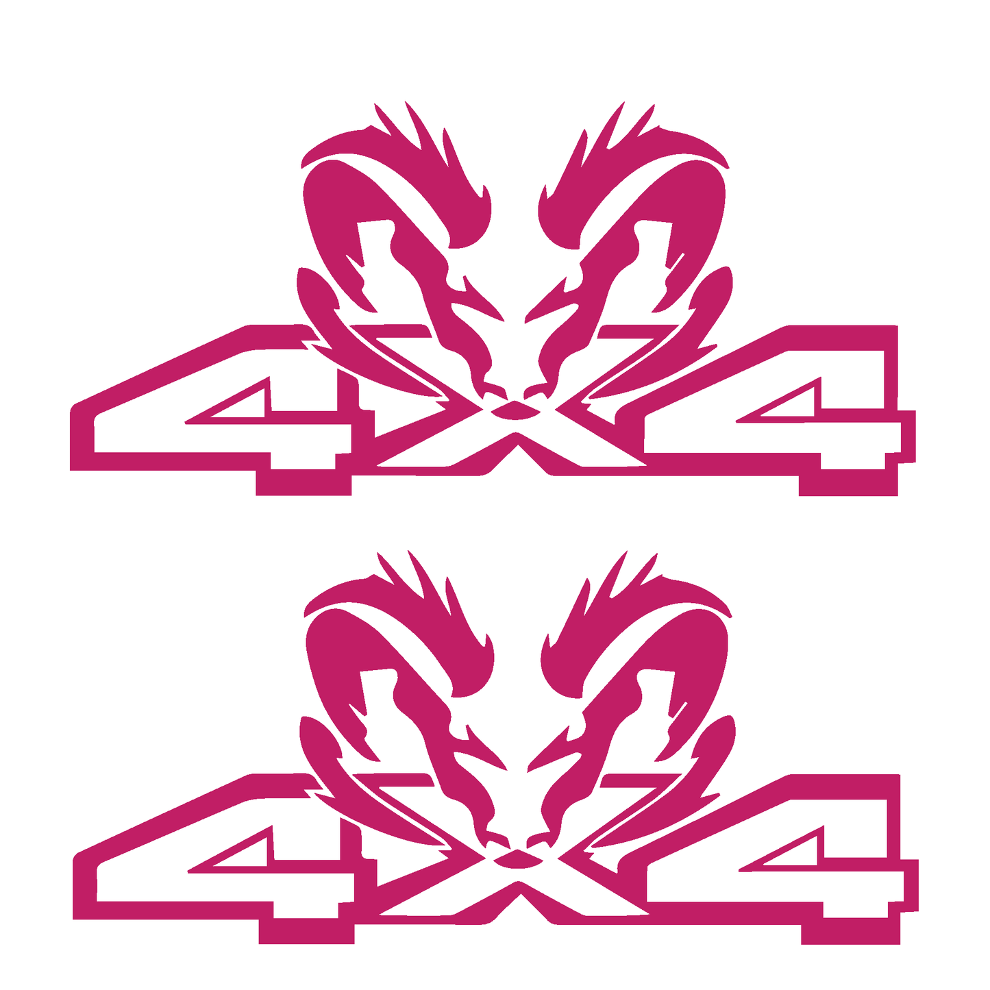 Shop Vinyl Design RAM Trucks 4 x 4 Replacement Bedside Decals #22 Vehicle decal 001 Hot Pink Gloss Shop Vinyl Design decals stickers