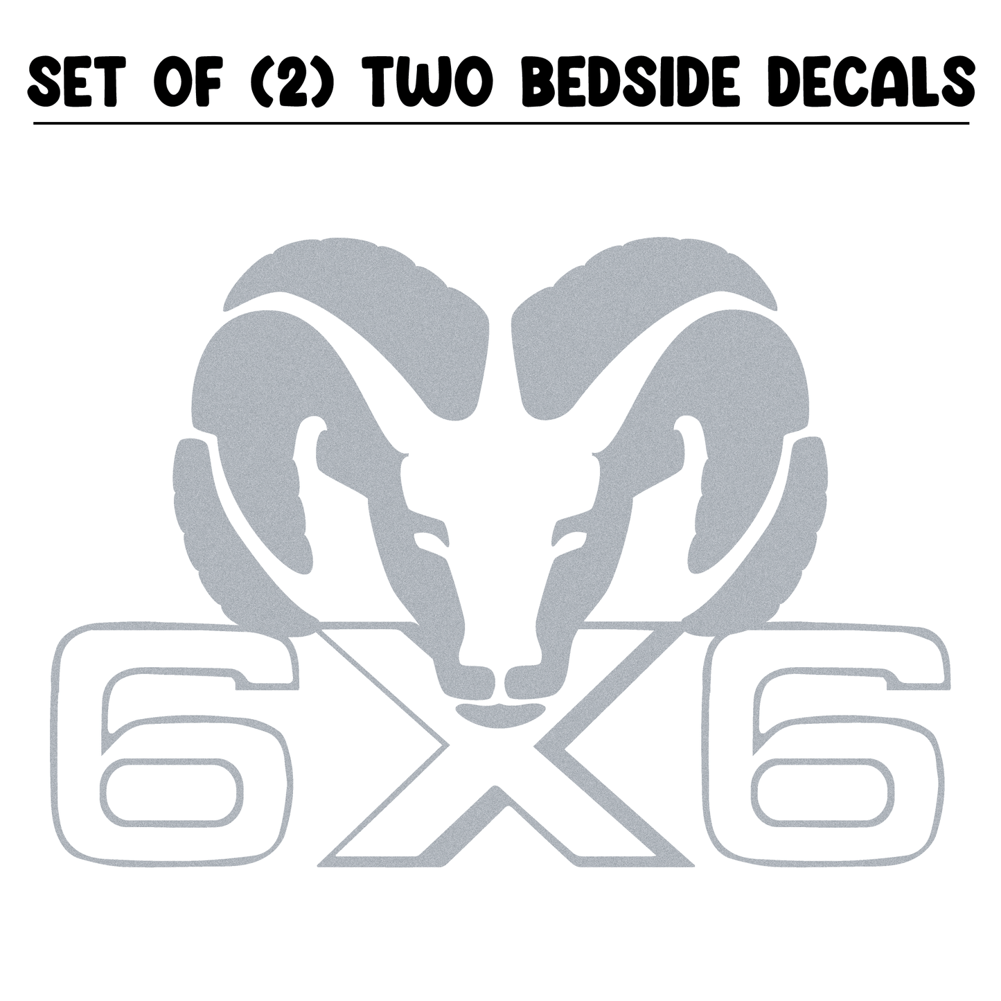 Shop Vinyl Design RAM Trucks 6 x 6 Replacement Bedside Decals #001 Vehicle decal 001 Shop Vinyl Design decals stickers