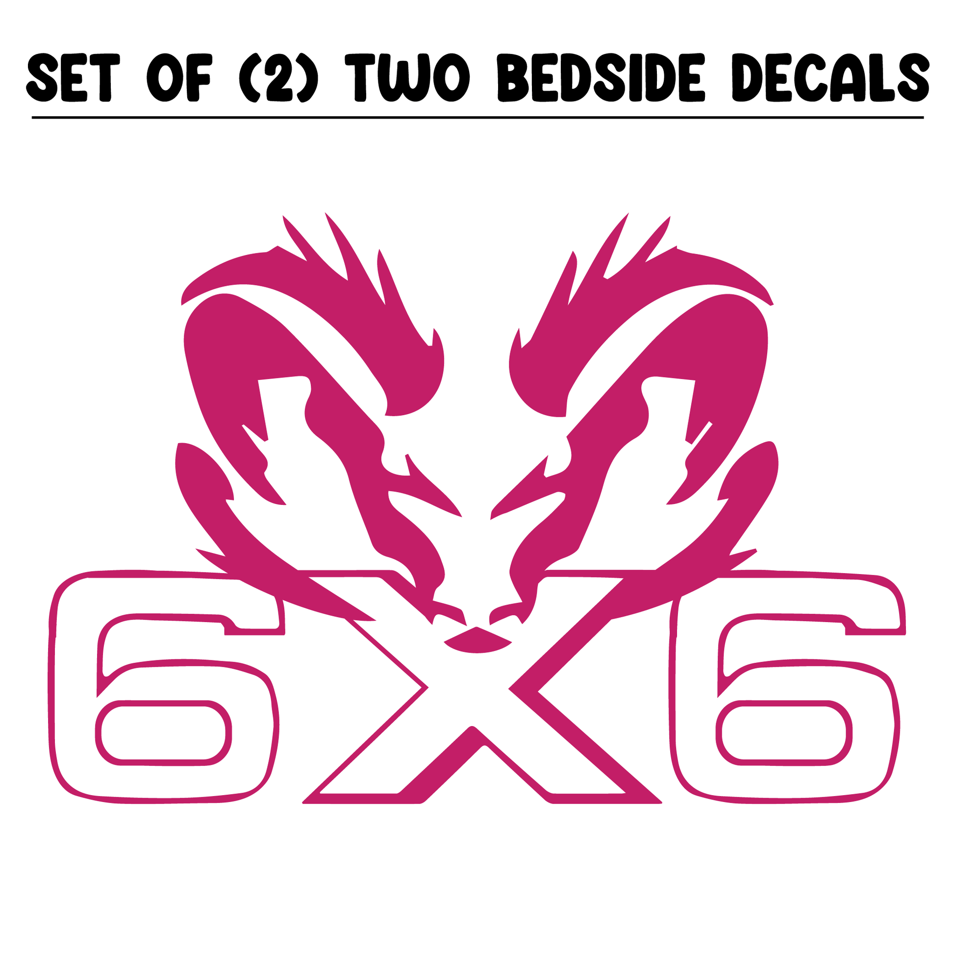 Shop Vinyl Design RAM Trucks 6 x 6 Replacement Bedside Decals #002 Vehicle decal 001 Shop Vinyl Design decals stickers