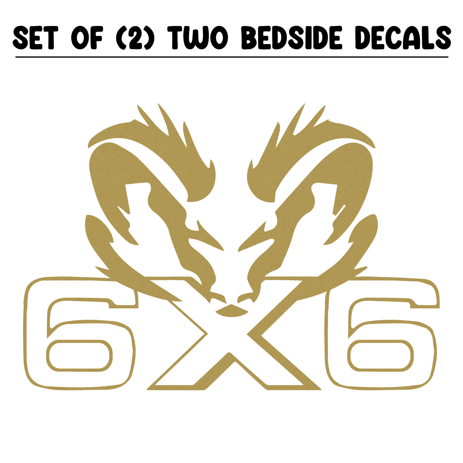 Shop Vinyl Design RAM Trucks 6 x 6 Replacement Bedside Decals #002 Vehicle decal 001 Shop Vinyl Design decals stickers