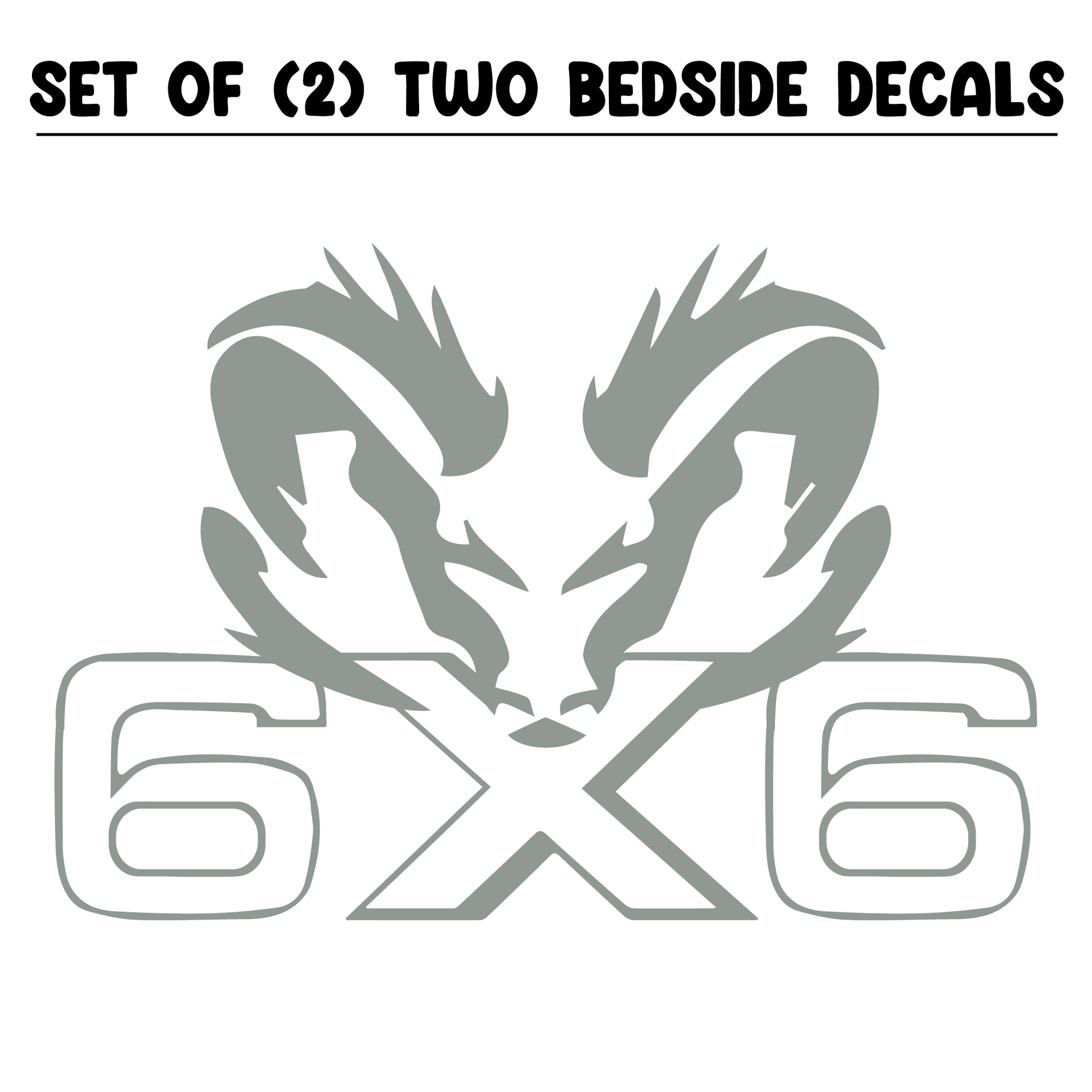 Shop Vinyl Design RAM Trucks 6 x 6 Replacement Bedside Decals #002 Vehicle decal 001 Shop Vinyl Design decals stickers