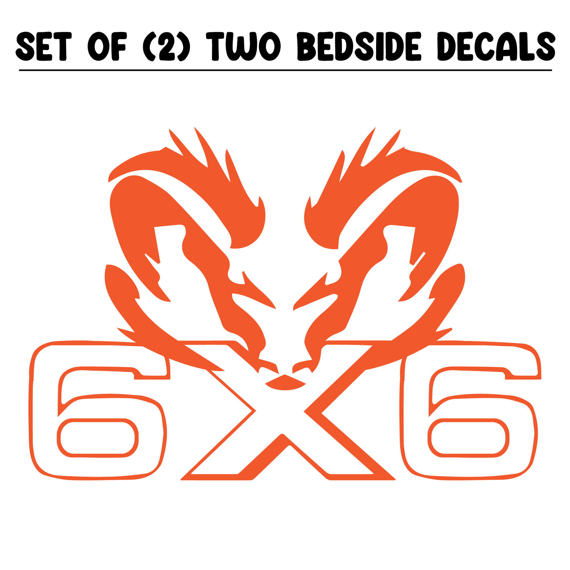 Shop Vinyl Design RAM Trucks 6 x 6 Replacement Bedside Decals #002 Vehicle decal 001 Shop Vinyl Design decals stickers