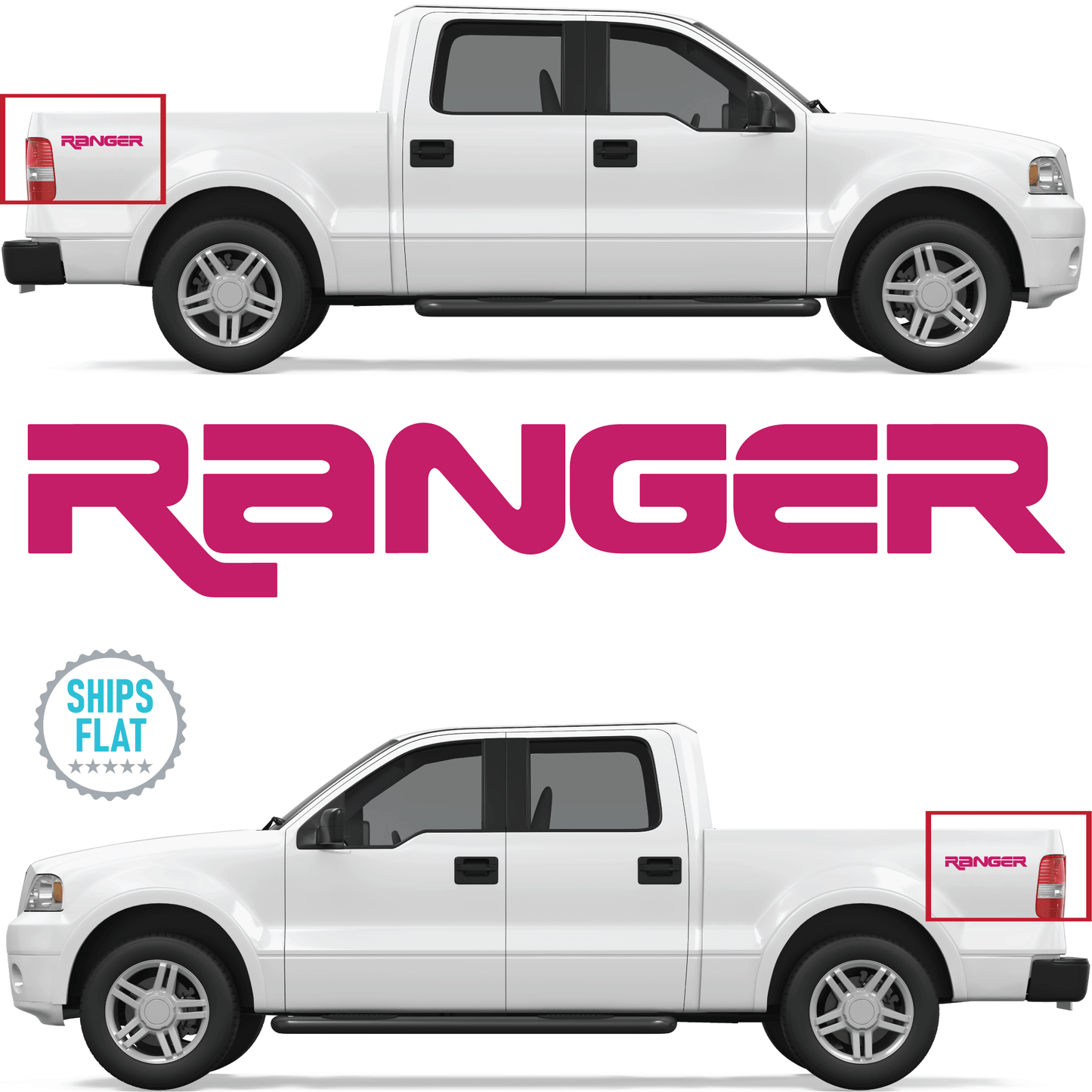 Shop Vinyl Design Ranger Trucks Replacement Bedside Decals #001 Vehicle 001 Shop Vinyl Design decals stickers