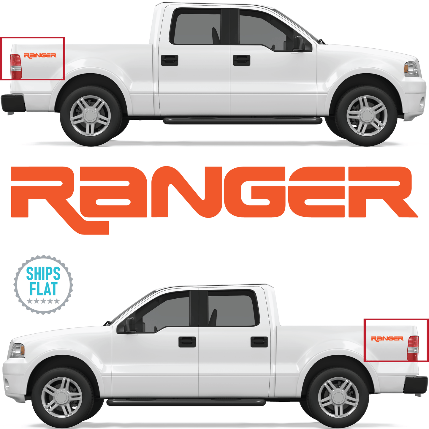 Shop Vinyl Design Ranger Trucks Replacement Bedside Decals #001 Vehicle 001 Shop Vinyl Design decals stickers