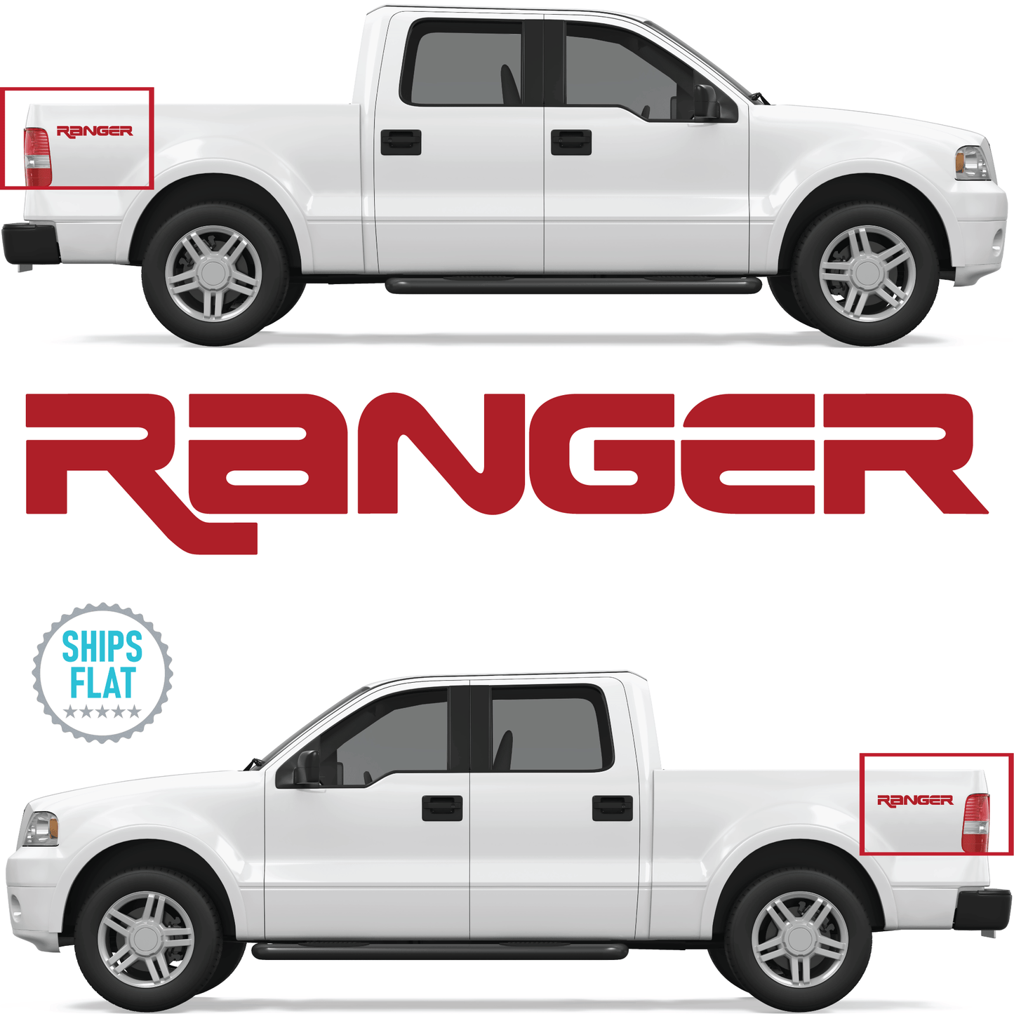 Shop Vinyl Design Ranger Trucks Replacement Bedside Decals #001 Vehicle 001 Shop Vinyl Design decals stickers