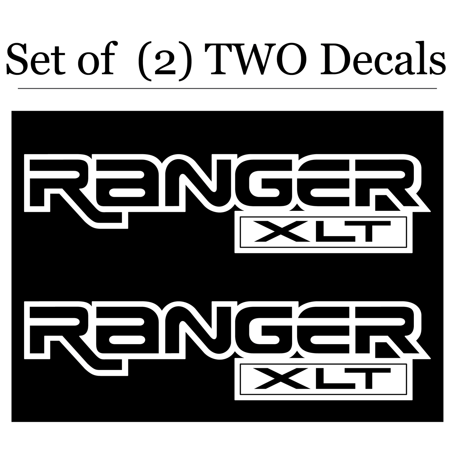 Shop Vinyl Design Ranger XLT Trucks Replacement Bedside Decals Vehicle 001 Shop Vinyl Design decals stickers