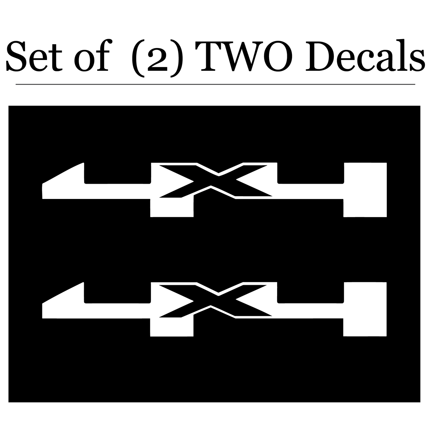 Shop Vinyl Design Silverado Trucks 4 x 4 Replacement Bedside Decals #00 Vehicle 001 White Gloss Shop Vinyl Design decals stickers