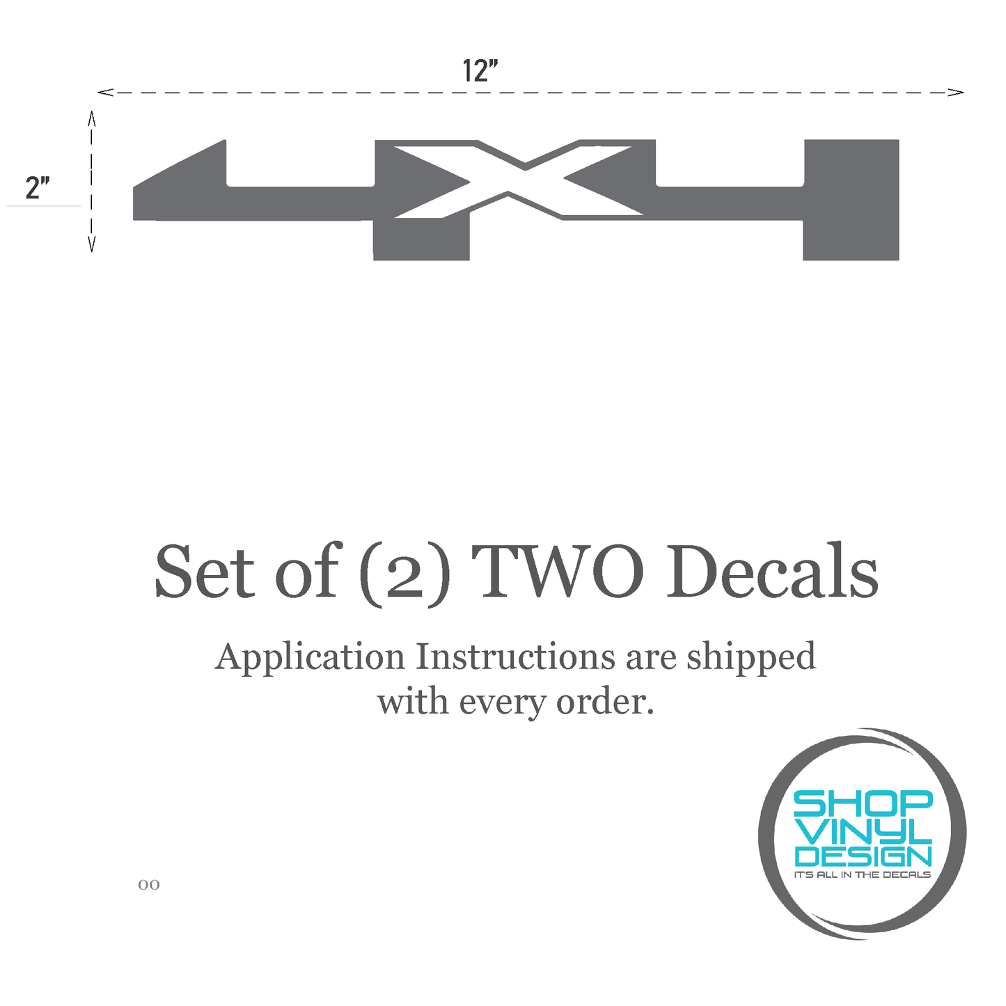 Shop Vinyl Design Silverado Trucks 4 x 4 Replacement Bedside Decals #00 Vehicle Vinyl Graphic Decal Shop Vinyl Design decals stickers