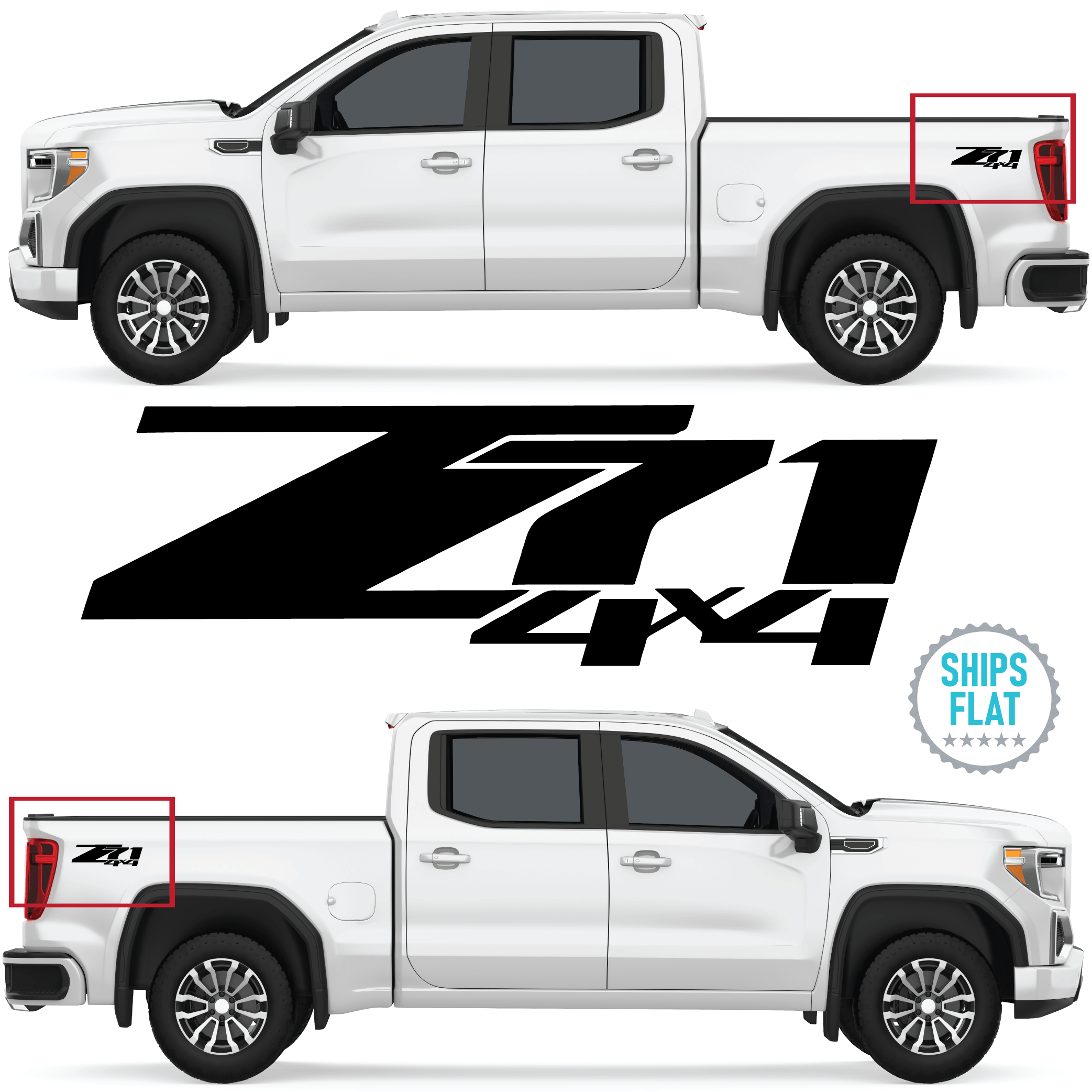 Silverado Z71 Trucks 4 X 4 Replacement Bedside Decals Shop Vinyl Design 