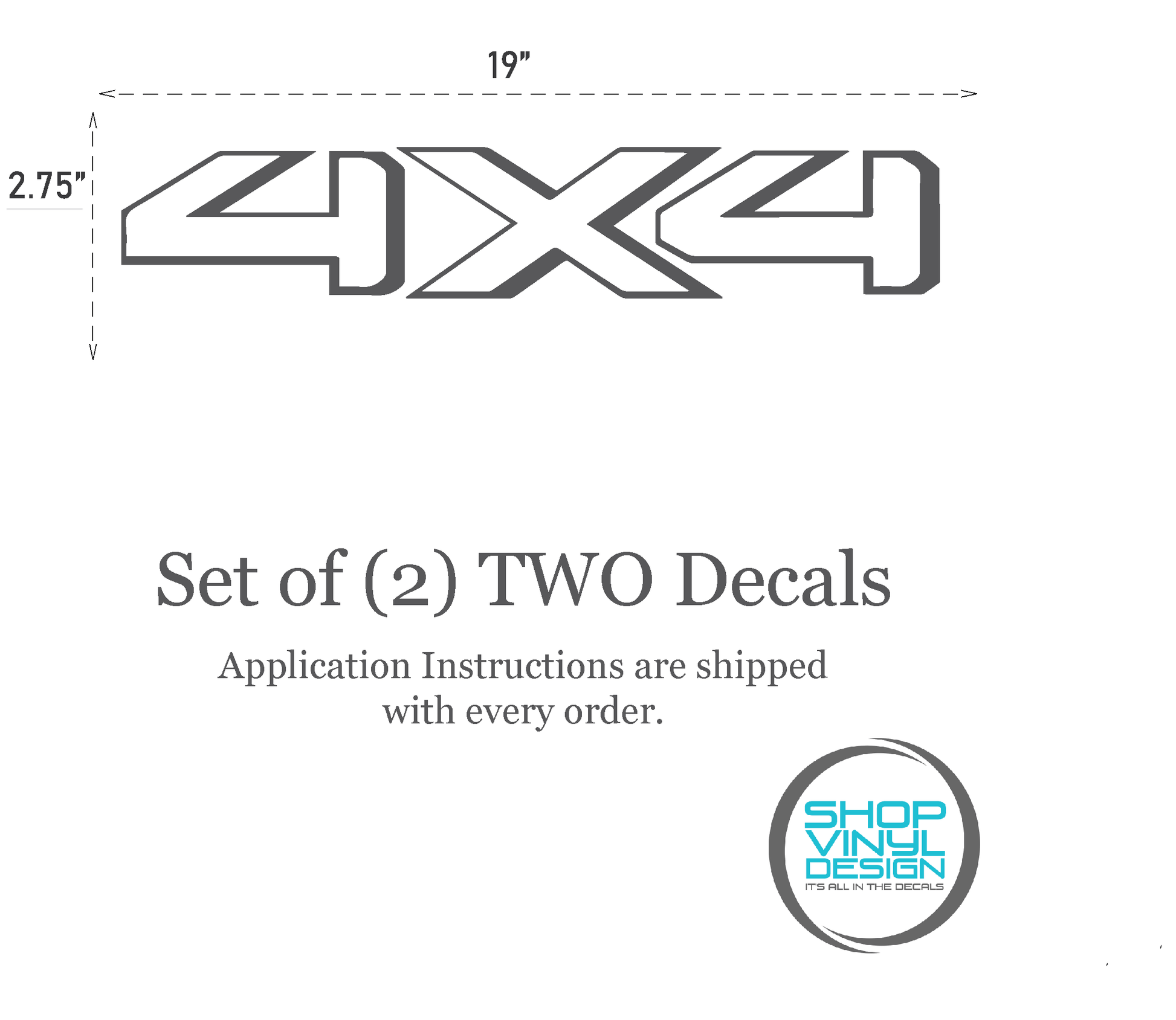 Shop Vinyl Design Tundra Trucks 4 x 4 Replacement Bedside Decals #19 Vehicle Vinyl Graphic Decal Shop Vinyl Design decals stickers