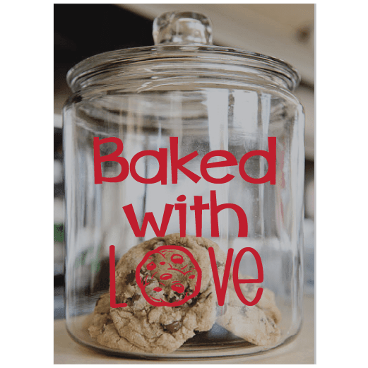ShopVinylDesignStore.com Baked With Love Wide Shop Vinyl Design decals stickers