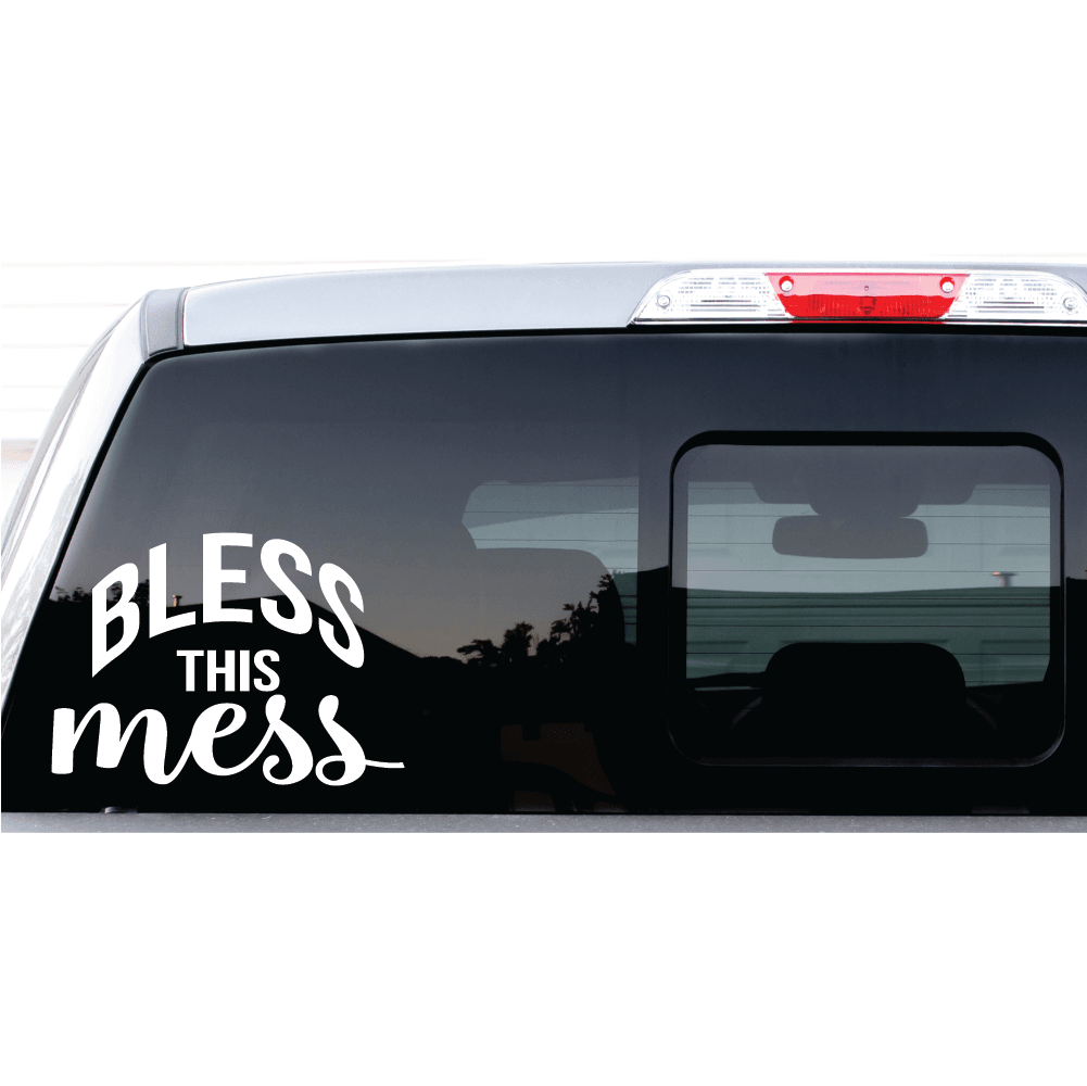 ShopVinylDesignStore.com Bless This Mess Wide Shop Vinyl Design decals stickers