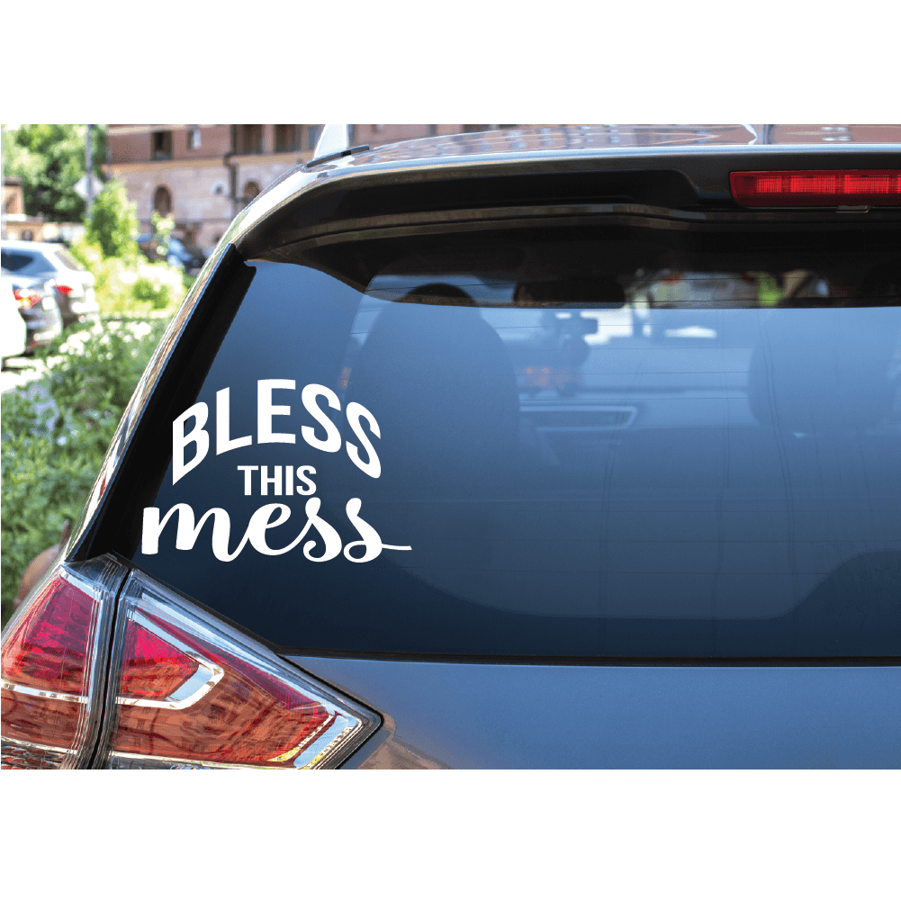 ShopVinylDesignStore.com Bless This Mess Wide Shop Vinyl Design decals stickers