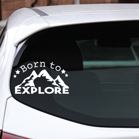 ShopVinylDesignStore.com Born To Explore Wide Shop Vinyl Design decals stickers
