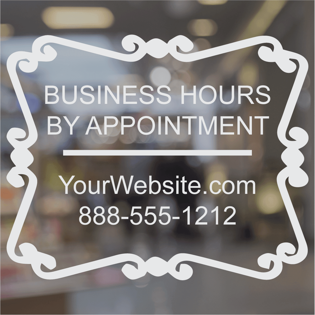 ShopVinylDesignStore.com By Appointment Storefront Shop Vinyl Design decals stickers