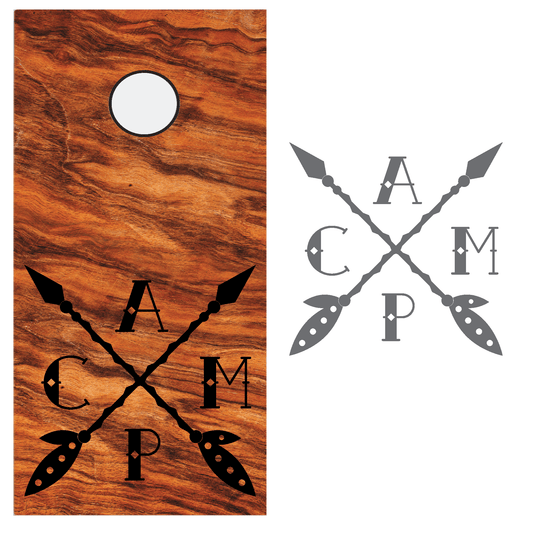 ShopVinylDesignStore.com CAMP for Corn Hole Boards Wide Style 12 Shop Vinyl Design decals stickers