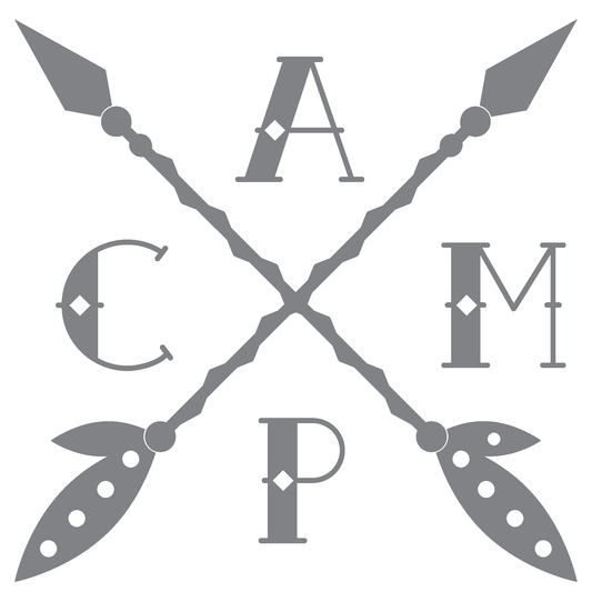 ShopVinylDesignStore.com Camp with Arrows Wide Shop Vinyl Design decals stickers