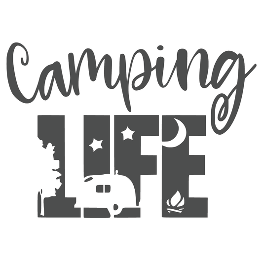 ShopVinylDesignStore.com Camping LIFE Wide Shop Vinyl Design decals stickers