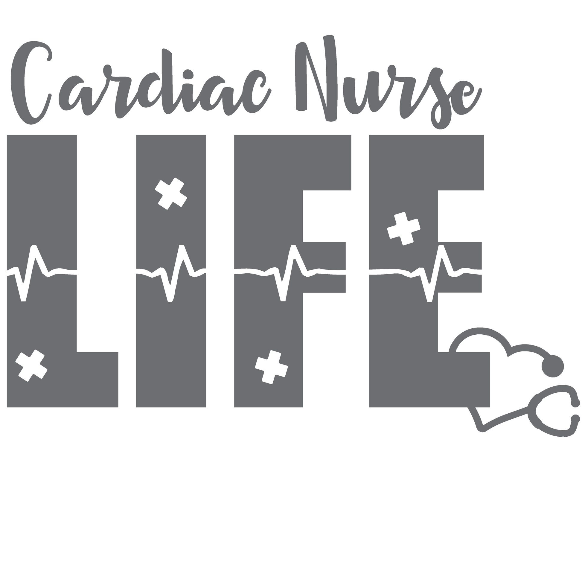 ShopVinylDesignStore.com Cardiac Nurse Life Wide Shop Vinyl Design decals stickers