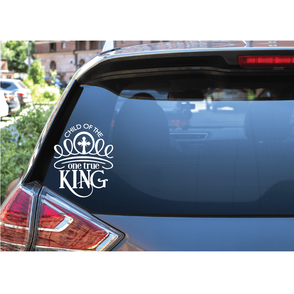 ShopVinylDesignStore.com Child Of The One True King Wide Shop Vinyl Design decals stickers