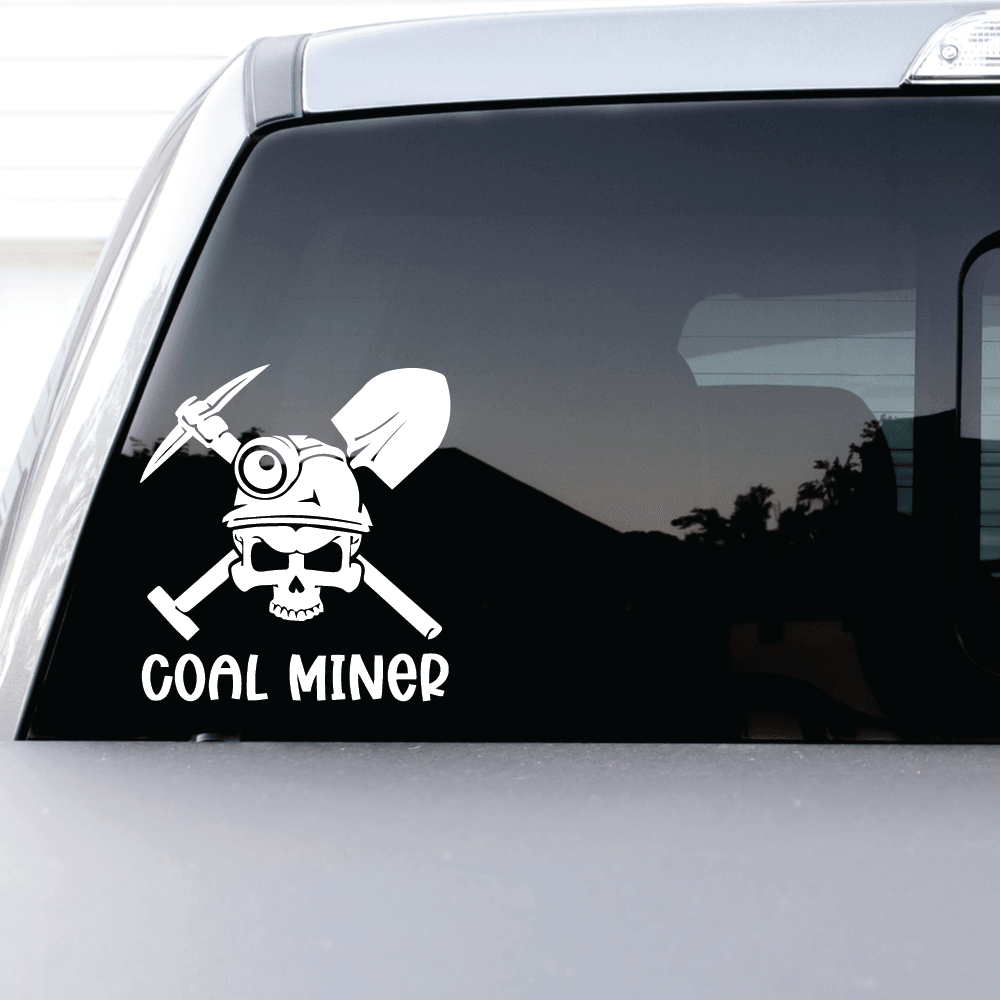 ShopVinylDesignStore.com Coal Miner Style 001 Wide Shop Vinyl Design decals stickers