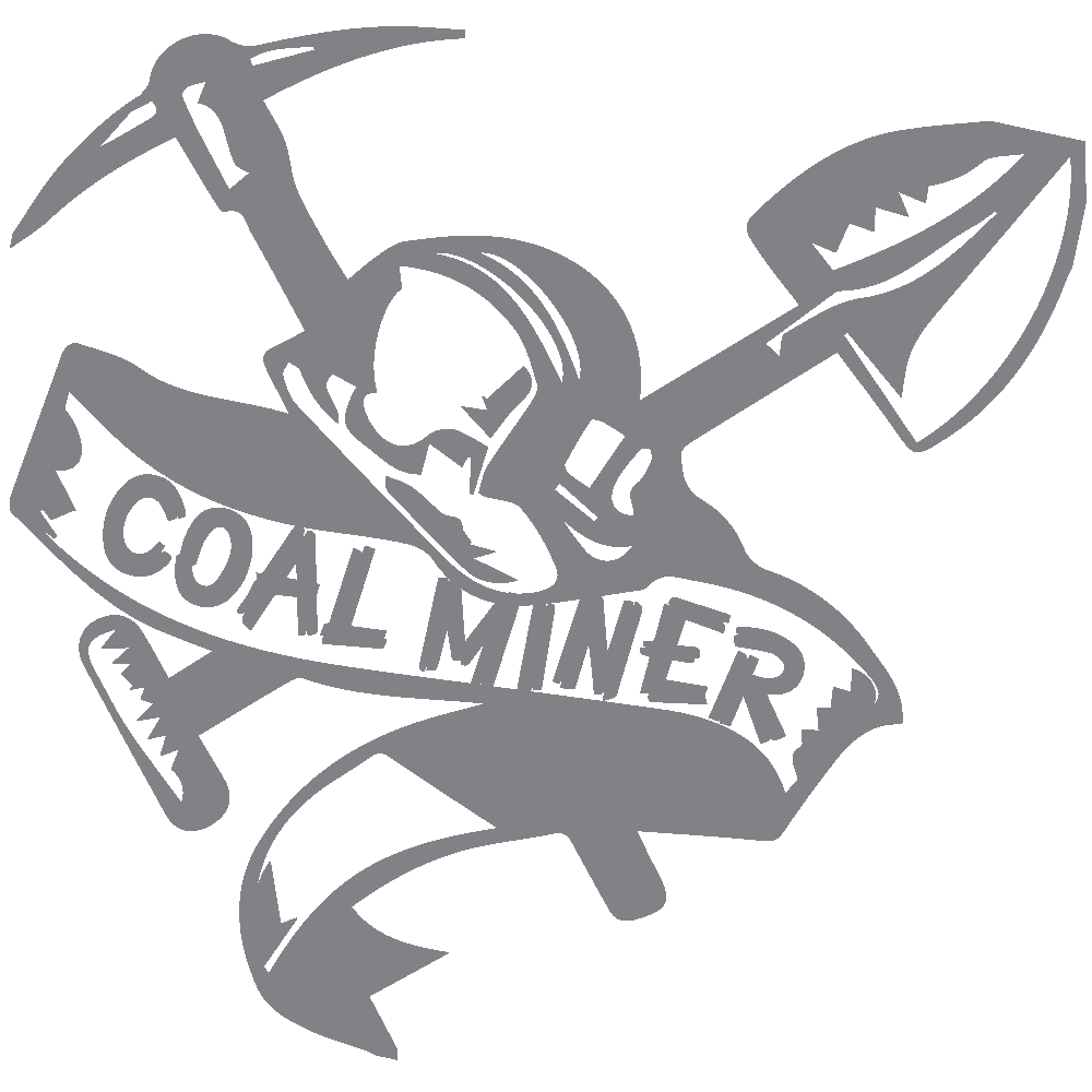 ShopVinylDesignStore.com Coal Miner Style 002 Wide Shop Vinyl Design decals stickers