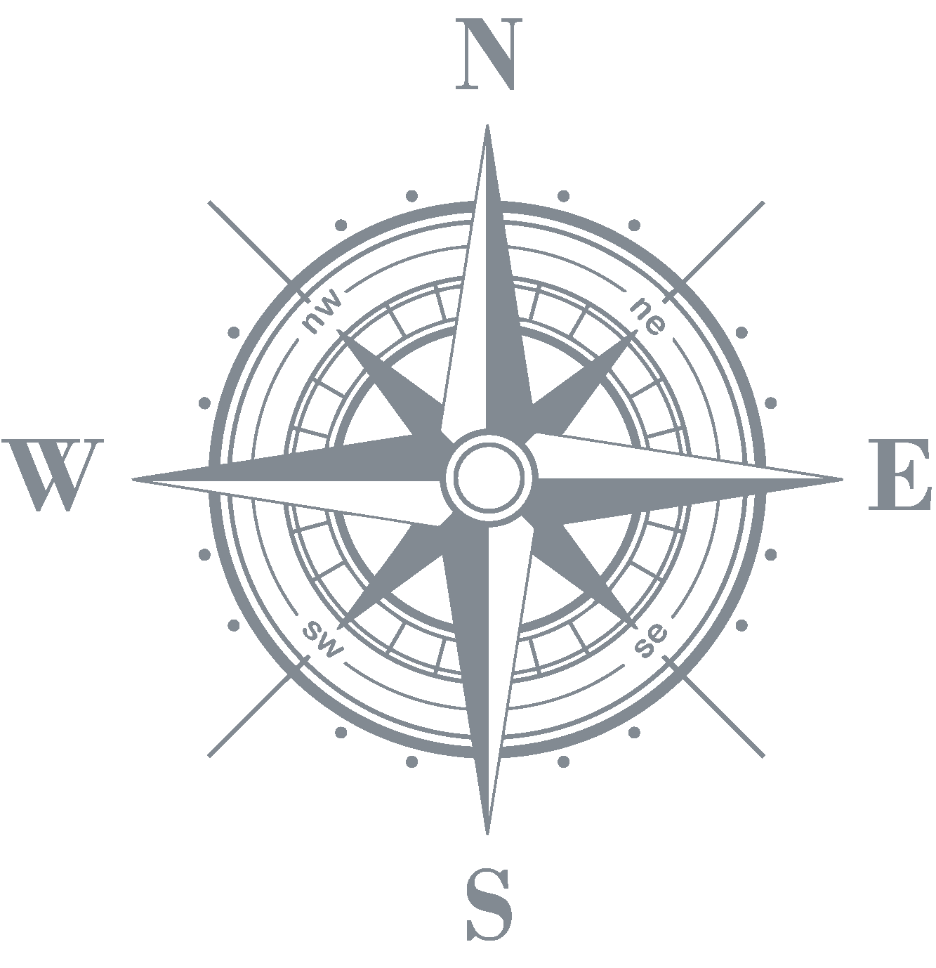 ShopVinylDesignStore.com Compass for Corn Hole Boards Wide Style 11 Shop Vinyl Design decals stickers