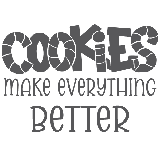 ShopVinylDesignStore.com Cookies Make Everything Better Wide Shop Vinyl Design decals stickers
