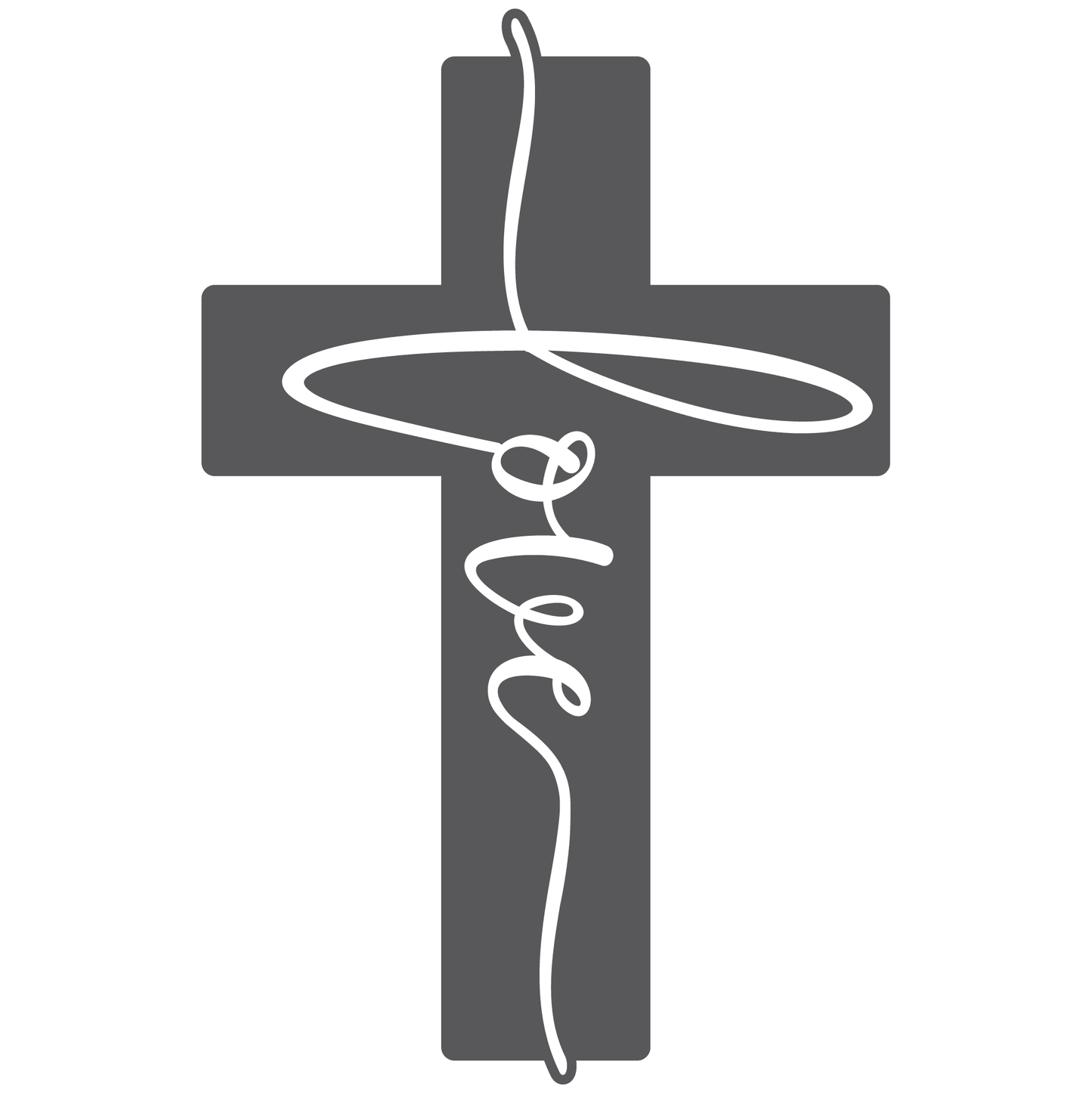 ShopVinylDesignStore.com Cross Love Wide Shop Vinyl Design decals stickers