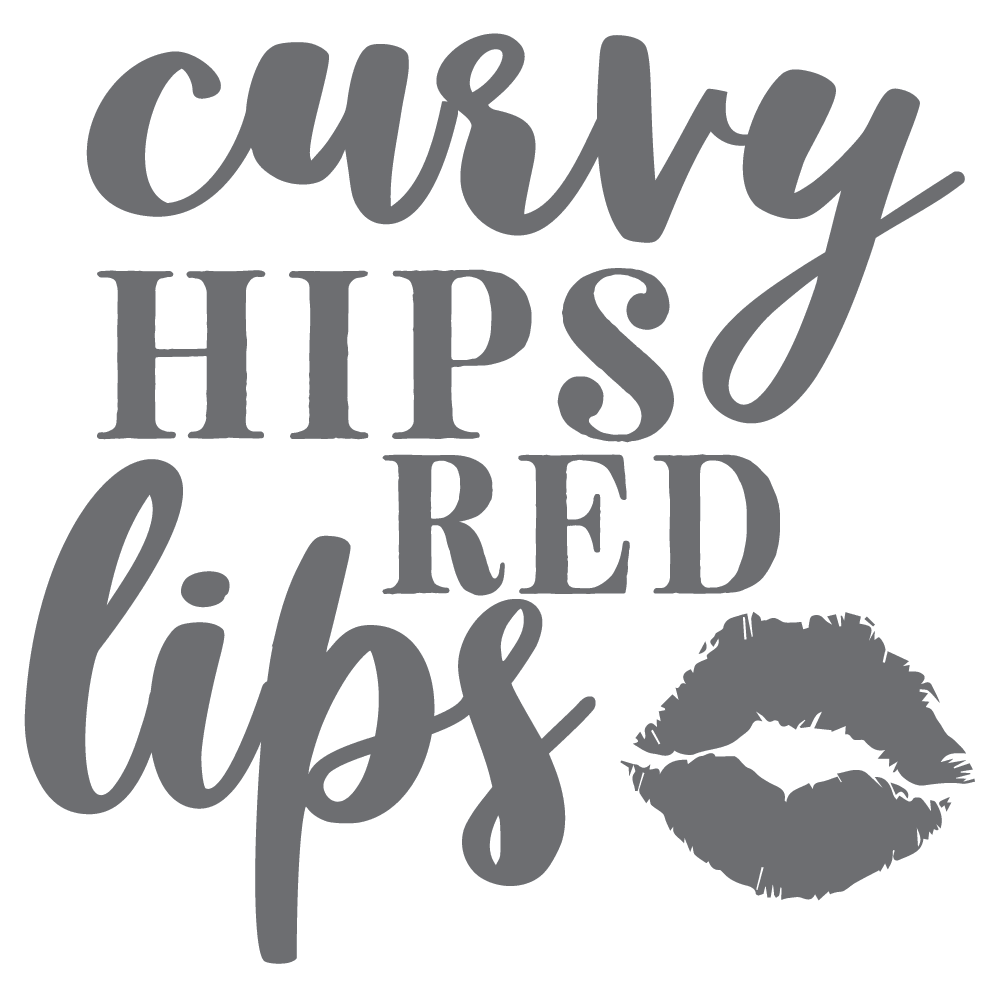 ShopVinylDesignStore.com Curvy Hips Red Lips Wide Shop Vinyl Design decals stickers
