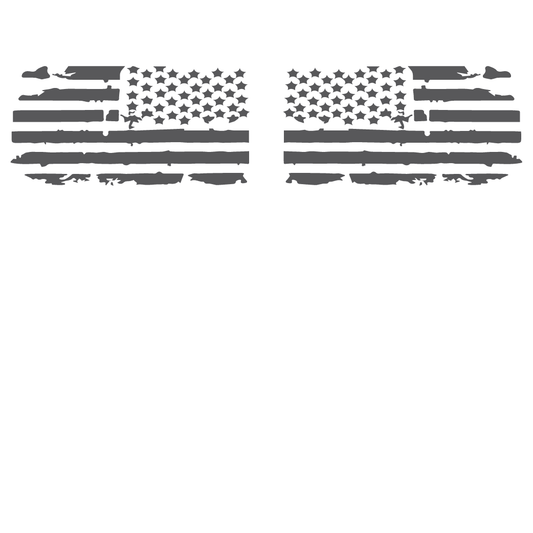 ShopVinylDesignStore.com Distressed United States of America Flag (regular and reverse) 2pk Wide Shop Vinyl Design decals stickers