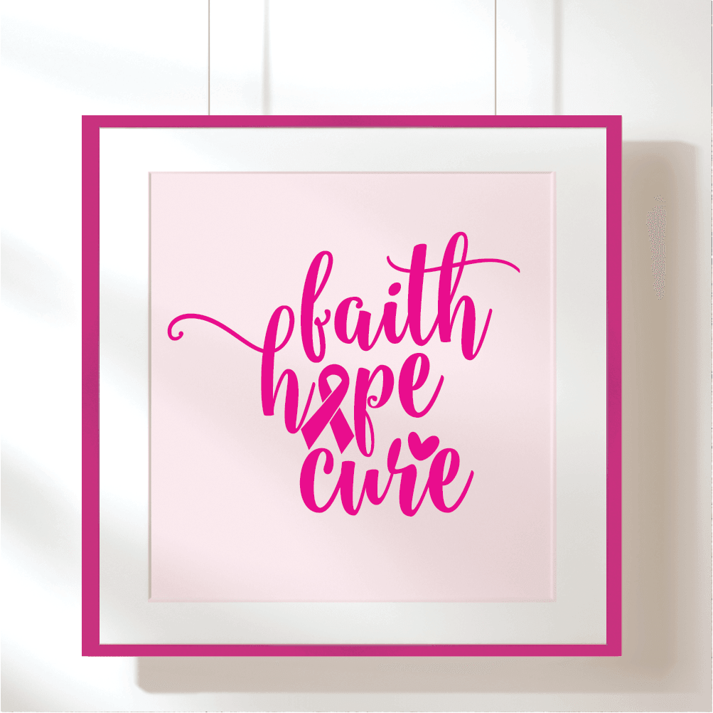 ShopVinylDesignStore.com Faith Hope Cure wide Shop Vinyl Design decals stickers