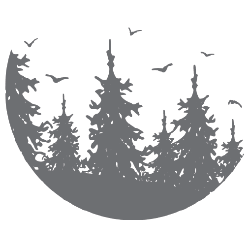 ShopVinylDesignStore.com Forest in Forest Scenery Half Moon Wide Shop Vinyl Design decals stickers
