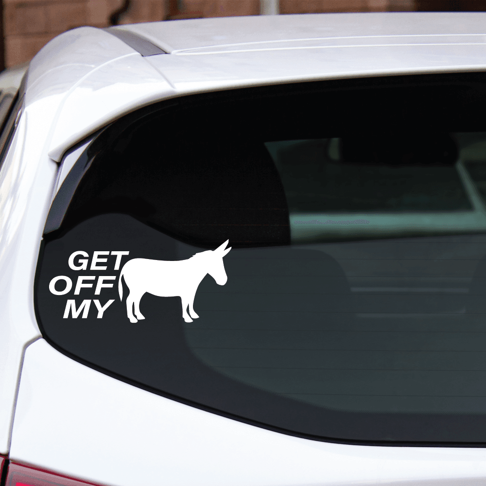 ShopVinylDesignStore.com Get Off My Ass Wide Shop Vinyl Design decals stickers