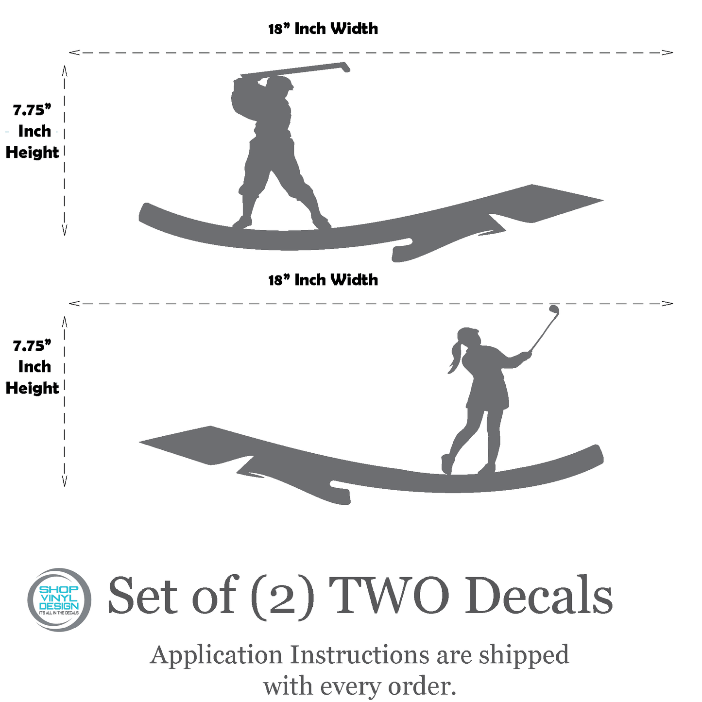 ShopVinylDesignStore.com Golf Cart Decals R1003MF Golf Cart R1003MF Shop Vinyl Design decals stickers