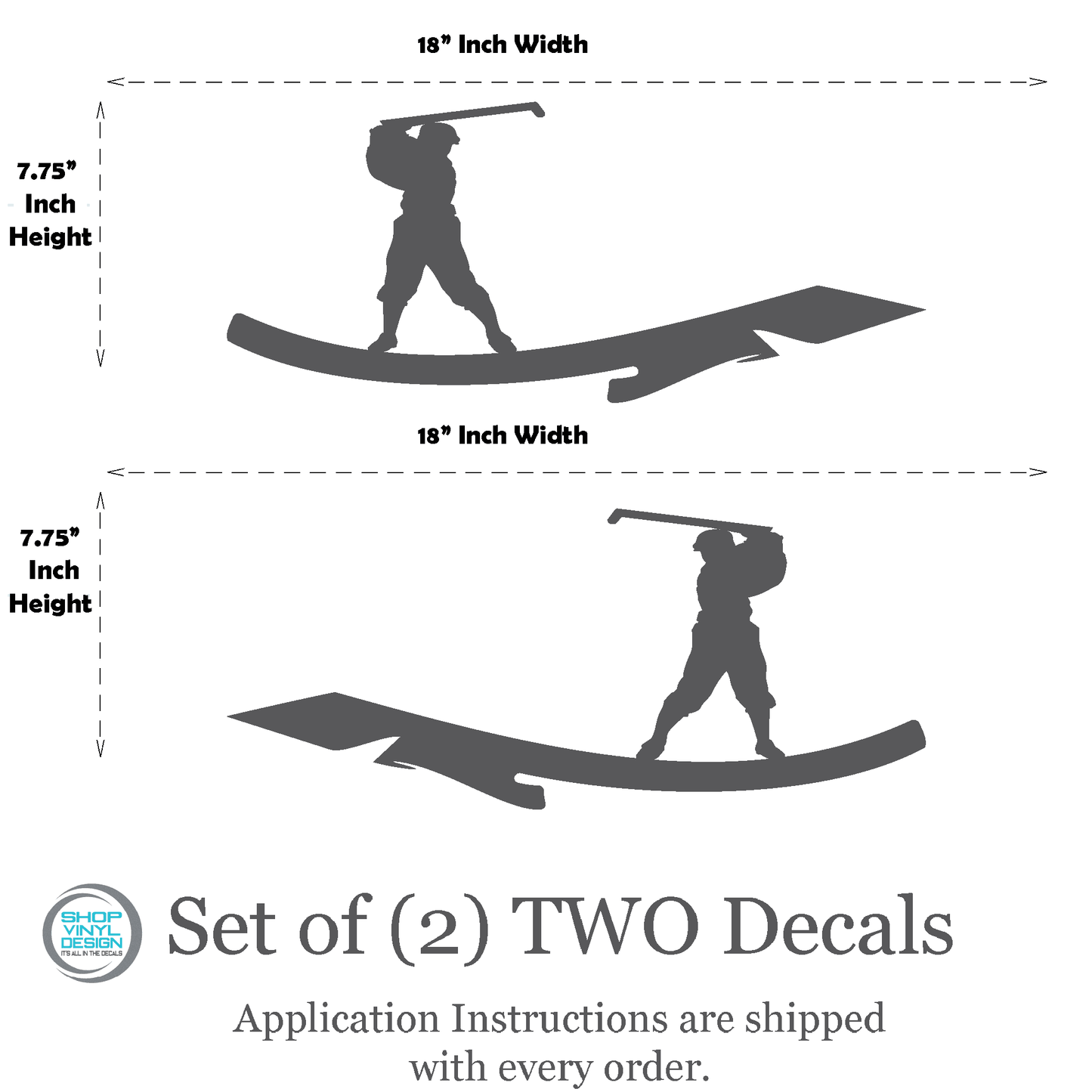 ShopVinylDesignStore.com Golf Cart Decals Style R1001M Golf Cart R1001M Shop Vinyl Design decals stickers