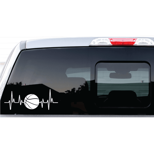 ShopVinylDesignStore.com Heartbeat Basketball Wide Shop Vinyl Design decals stickers