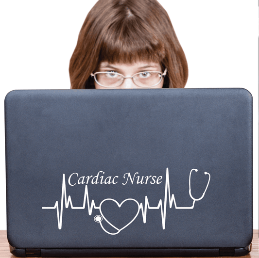 ShopVinylDesignStore.com Heartbeat Cardiac Nurse Wide Shop Vinyl Design decals stickers
